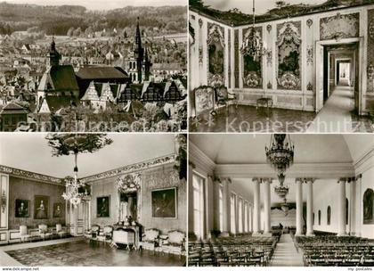 Ansbach Mittelfranken Residenz Ansbach Marmorkabinett Hofgarten Saal in der Oran