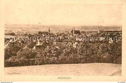 Ansbach Mittelfranken Stadtpanorama