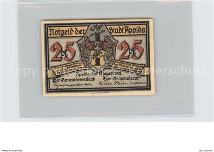 Apolda Schattenbild 25 Pfennig