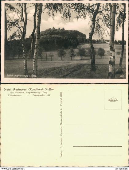 Ansichtskarte Augustusburg Erzgebirge Augustusburg 1931