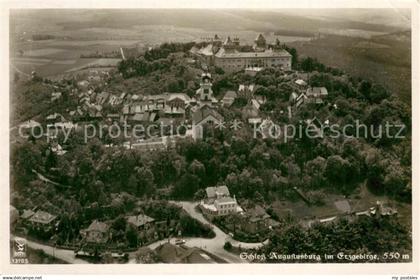 Augustusburg Fliegeraufnahme Schloss Augustusburg Schlossgastwirtschaft