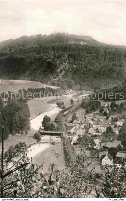 Hennersdorf Augustusburg Panorama Blick zum Schloss Augustusburg