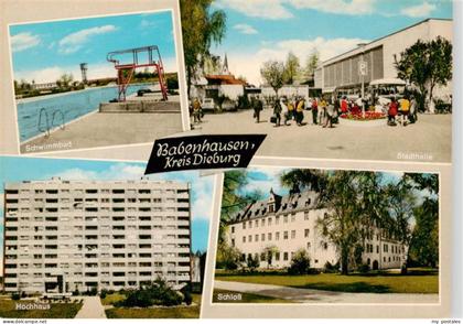 Babenhausen Dieburg Hessen Schwimmbad Hochhaus Stadthalle Schloss
