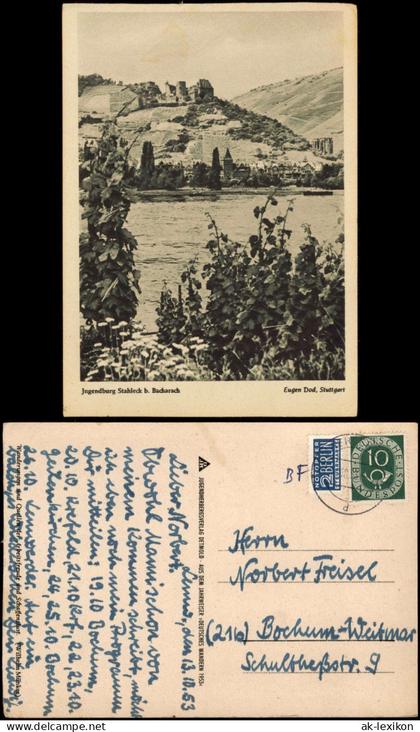 Ansichtskarte Bacharach Jugendburg Stahleck b. Bacharach 1953