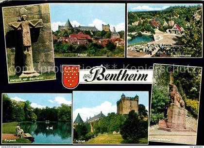 Bentheim Bad Herrgott von Bentheim Statue Schloss Freilichtbuehne Kurpark Schwan