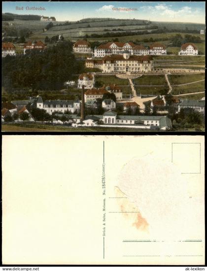 Ansichtskarte Bad Gottleuba-Bad Gottleuba-Berggießhübel Genesungsheim 1914