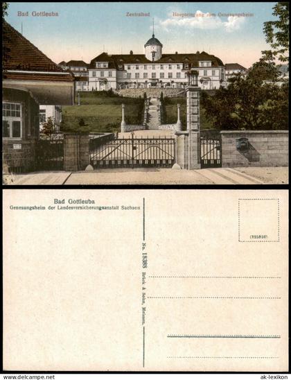Bad Gottleuba-Bad Gottleuba-Berggießhübel Genesungsheim Zentralbad 1914