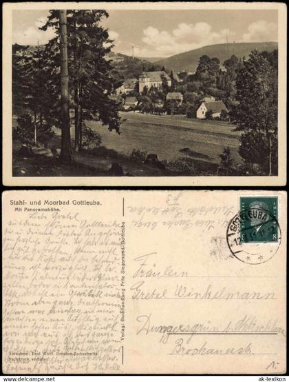 Bad Gottleuba-Bad Gottleuba-Berggießhübel Mit Panoramahöhe. 1931