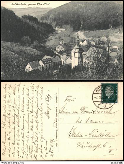 Bad Gottleuba-Bad Gottleuba-Berggießhübel Panorama-Ansicht 1929
