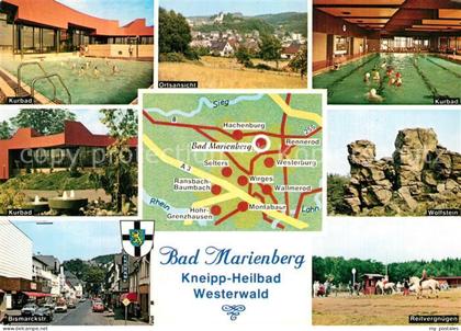 Bad Marienberg Kurbad Teilansicht Bismarckstrasse Reiter Landkarte