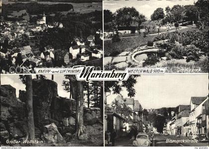 Marienberg Westerwald Bad Fliegeraufnahme Kurpark Bismarckstrasse Grosser Wolfst