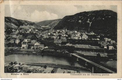 CPA BAD MUNSTER am STEIN Totalansicht von der Ebernburg GERMANY (1162184)