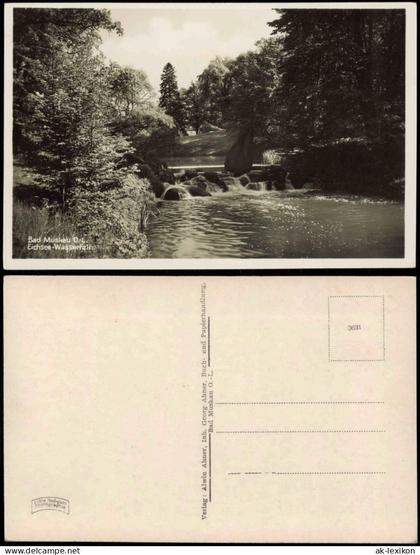 Ansichtskarte Bad Muskau Eichsee-Wasserfall Oberlausitz 1934