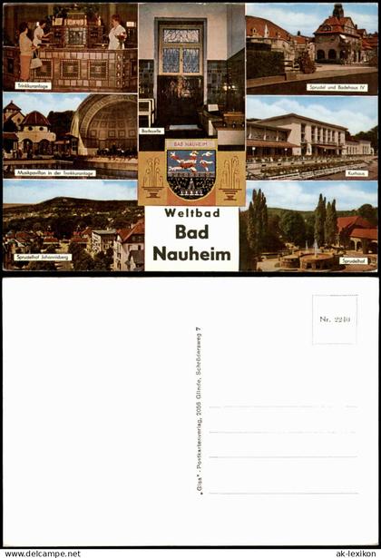 Ansichtskarte Bad Nauheim Mehrbildkarte Ortsansichten & Kuranlagen 1960