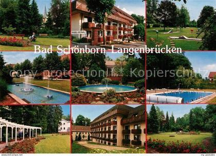 Bad Schoenborn Langenbruecken Sigel Klinik Park Schwimmbad Minigolf Wasserspiele