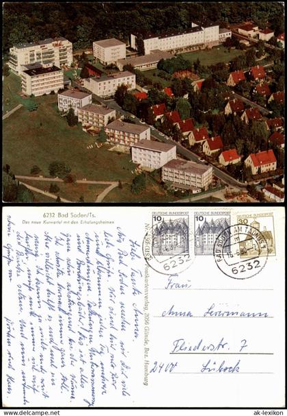Ansichtskarte Bad Soden am Taunus Kurviertel mit Erholungsheimen 1980