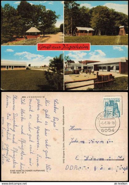 Ansichtskarte Jügesheim-Rodgau 4 Bild Park und Gebäude 1978