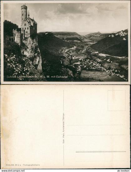 Ansichtskarte Lichtenstein (Württemberg) Schloss Lichtenstein 1930
