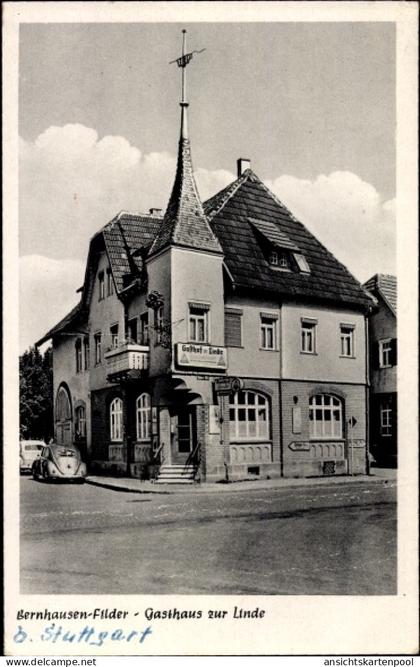 CPA Bernhausen Filderstadt Bade Württemberg, Gasthaus zur Linde