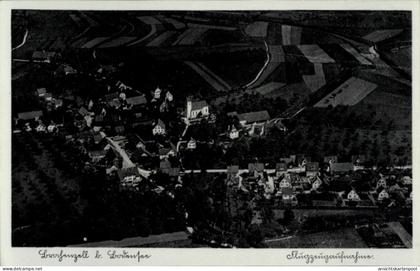 CPA Brochenzell Meckenbeuren in Oberschwaben Württemberg, Luftaufnahme