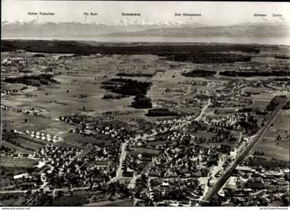 CPA Meckenbeuren in Oberschwaben Württemberg, Fliegeraufnahme