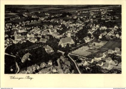 CPA Vöhringen bei Sulz am Neckar Württemberg, Luftaufnahme von viele Häuser, Kirche, Gärten