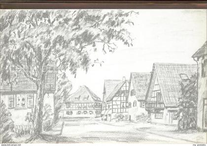 Gundelfingen Breisgau Bleistiftzeichnung Heide Kleindiek