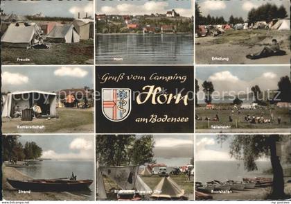 Horn Gaienhofen Camping Horn Freude Erholung Kameradschaft Teilansicht Strand Bl