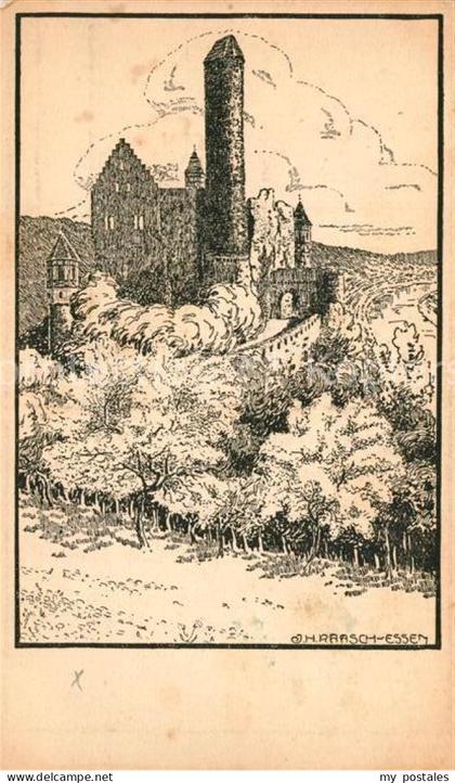 Hornberg Schwarzwald Schloss Hornberg Zeichnung