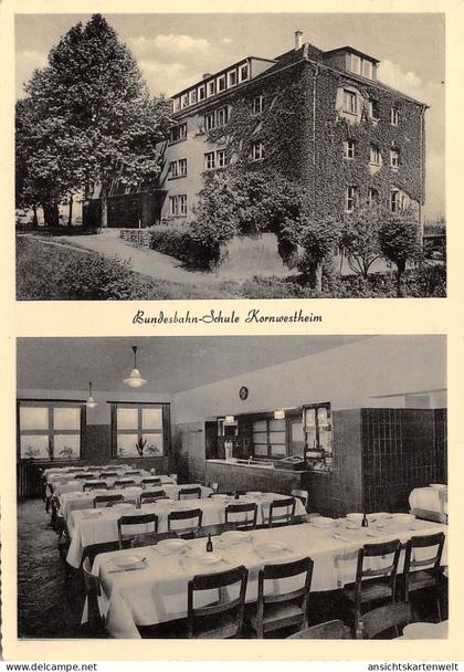 Kornwestheim Bundesbahnschule Mehrbildkarte gl1955 #176.420