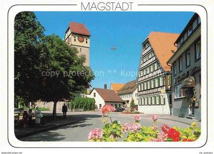 Magstadt Boeblingen BW Motiv Ortszentrum Kirche Fachwerkhaus