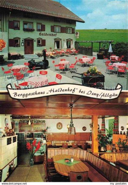 Neutrauchburg Isny Allgaeu Bayern Berggasthaus-Haldenhof Isny Allgaeu Terrasse G