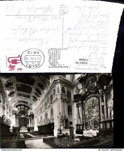 578840,Foto Ak Waldsassen Basilika Waldsassen Innenansicht