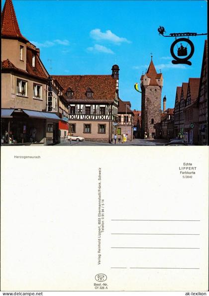 Ansichtskarte Herzogenaurach Straßenpartie 1976