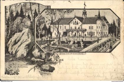 Artiste Lithographie Frauendorf Windorf an der Donau Niederbayern, Schwedengrotte, Fuchshöhle