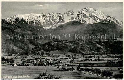 Bergen Chiemgau Gesamtansicht mit Hochfelln Chiemgauer Alpen