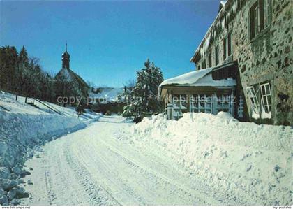 Bischofsheim Rhoen Kloster im Naturpark Rhoen im Winter