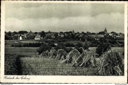 CPA Bad Rodach Oberfranken Bayern, Panorama mit Feldern