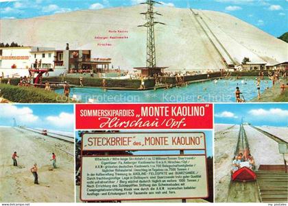 Hirschau Oberpfalz Sommerskiparadies Monte Kaolino Freibad Duenenbad