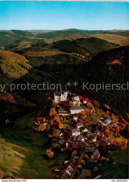 Lauenstein Oberfranken Burghotel Lauenstein Fliegeraufnahme