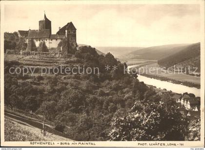 Rothenfels Unterfranken Burg im Maintal