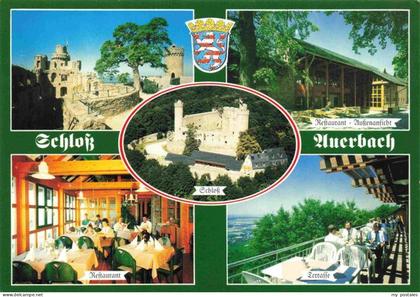 Auerbach Bensheim Bergstrasse Schloss Auerbach Restaurant Aussenansicht Terrasse