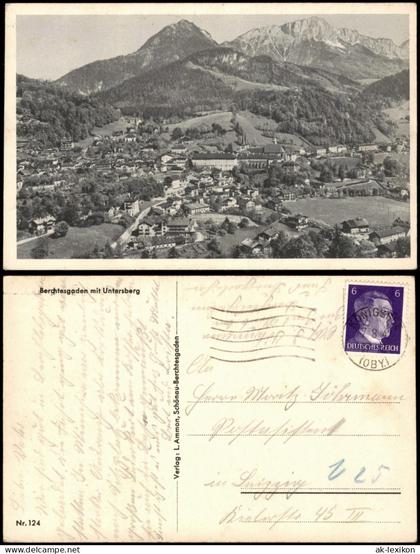 Berchtesgaden Panorama-Ansicht Berchtesgaden mit Untersberg 1942