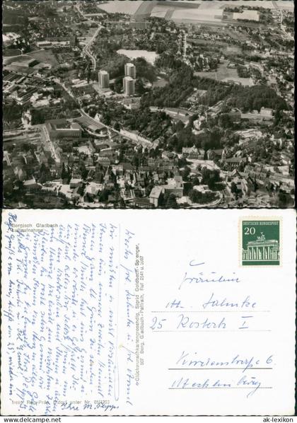 Ansichtskarte Bergisch Gladbach Luftbild Hochhäuser 1966