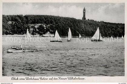 Gatow Berlin Blick vom Wirtshaus auf Kaiser Wilhelm Turm