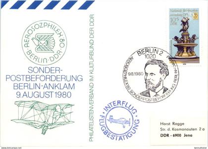 Sonderpostbeförderung Berlin Anklam 1980