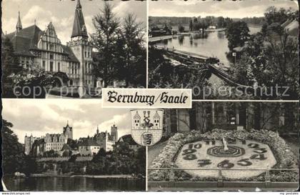 Bernburg Saale Kirche Saale Schloss Blumenuhr Wappen