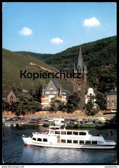 ÄLTERE POSTKARTE BERNKASTEL-KUES MS STADT TRIER TRABEN-TRARBACH Schiff Ship Opel Kadett Mercedes Volkswagen VW BMW cpa