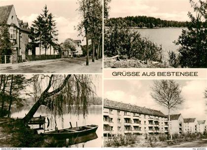 Bestensee Teilansichten Uferpartie am See Ruderboot