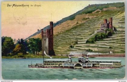 Bingen Rhein Bingen Maeuseturm Dampfer